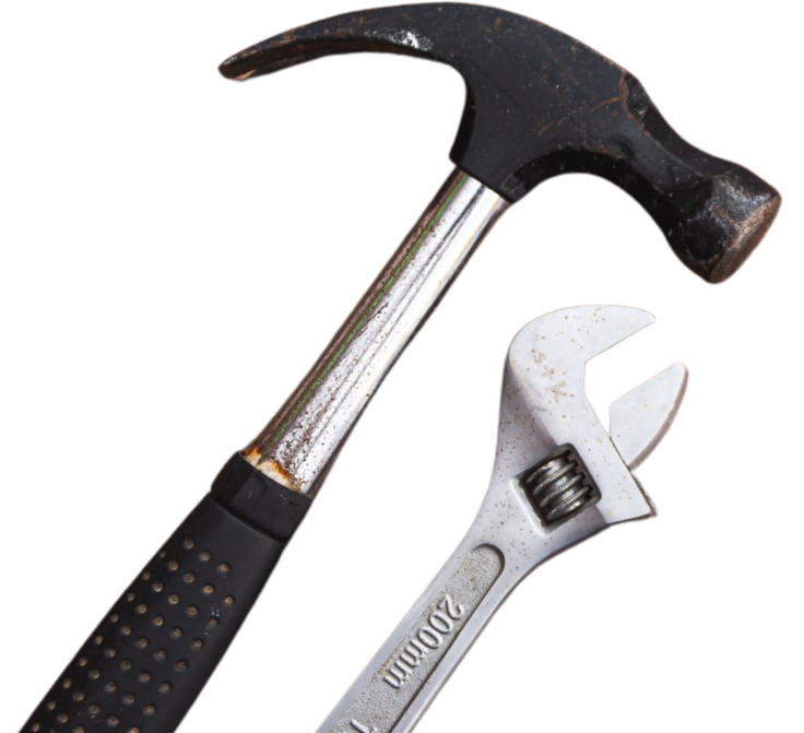 Hammer and Wrench used for Building Homes
